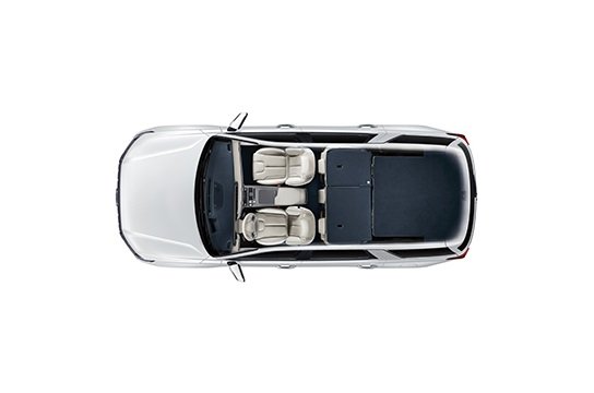 2-ші және 3-ші қатардағы орындықтар бүктелген